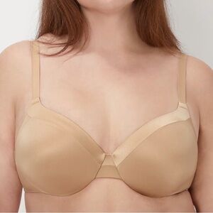 NWT Maidenform Comfort Devotion Beige T-Shirt Cushion Wire Convertible Bra 34D